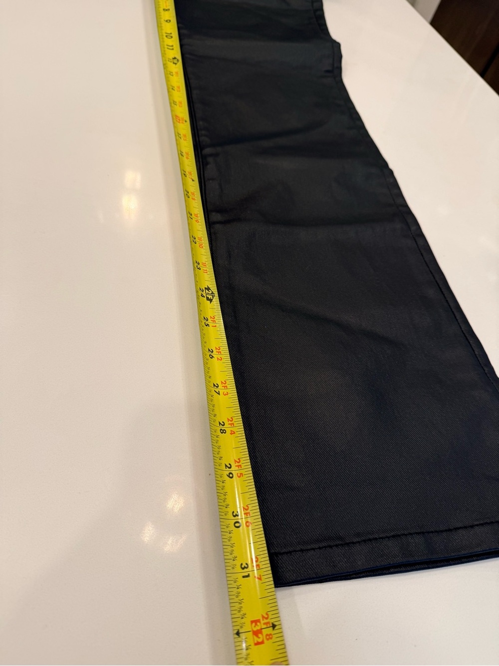 The Noli Shop Aria Coated Flare Jean Black SZ 27 - Picture 11 of 11
